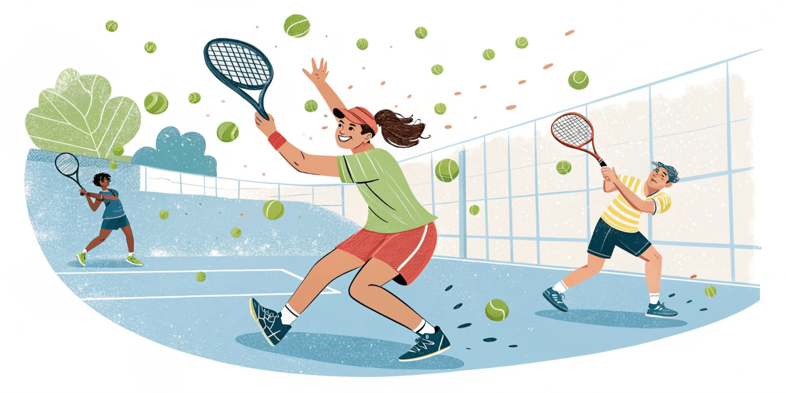 Ilustración de jugador de pádel